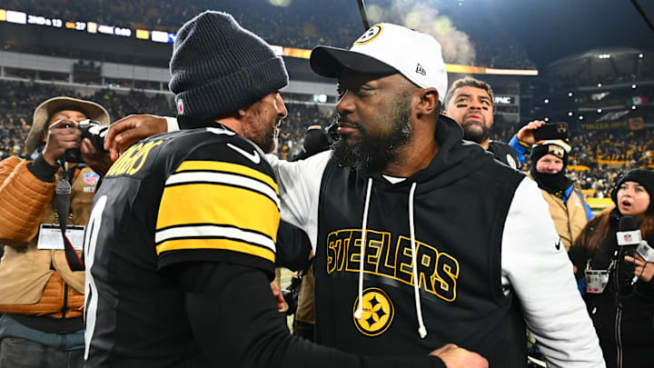 Pittsburgh Steelers HC Mike Tomlin, QB Aaron Rodgers