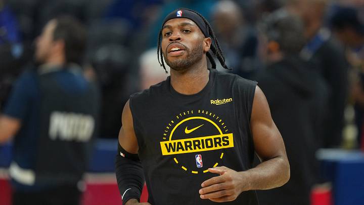 Golden State Warriors guard Buddy Hield (7) before the game against the Oklahoma City Thunder at Chase Center on Jan. 2, 2026.
