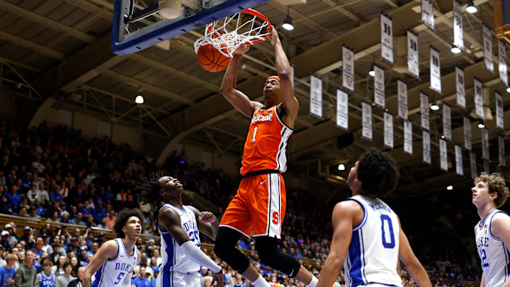 Syracuse v Duke; Duke basketball forward Maliq Brown