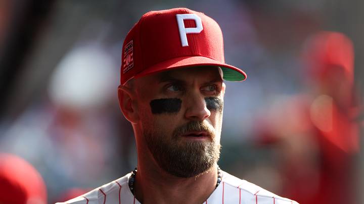 Jul 25, 2026; Philadelphia, Pennsylvania, USA; Philadelphia Phillies first baseman Bryce Harper (3) looks on before a game against the New York Yankees at Citizens Bank Park. Mandatory Credit: Bill Streicher-Imagn Images Jul 25, 2026; Philadelphia, Pennsylvania, USA; Philadelphia Phillies first baseman Bryce Harper (3) looks on before a game against the New York Yankees at Citizens Bank Park. Mandatory Credit: Bill Streicher-Imagn Images