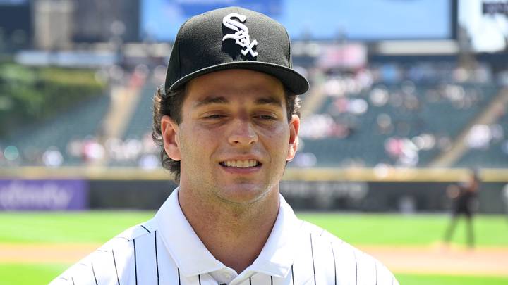 Jul 12, 2026; Chicago, Illinois, USA; Chicago White Sox number one draft pick Roch Cholowsky poses before the team’s game against the Athletics at Rate Field. Mandatory Credit: Matt Marton-Imagn Images Jul 12, 2026; Chicago, Illinois, USA; Chicago White Sox number one draft pick Roch Cholowsky poses before the team’s game against the Athletics at Rate Field. Mandatory Credit: Matt Marton-Imagn Images