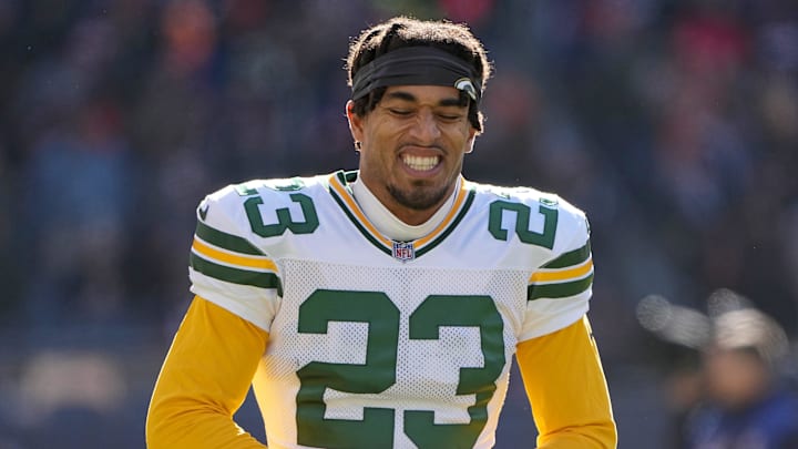 Green Bay Packers cornerback Jaire Alexander (23) is shown before their game against the Chicago Bears Sunday, December 4, 2022 at Soldier Field in Chicago, Ill.

MARK HOFFMAN/MILWAUKEE JOURNAL SENTINEL

Mjs Packers04 20 Jpg Packers04
