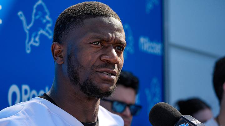 Detroit Lions cornerback Rock Ya-Sin (23) speaks to media members after practice during training camp at Meijer Performance Center in Allen Park on Wednesday, July 29, 2026. Detroit Lions cornerback Rock Ya-Sin (23) speaks to media members after practice during training camp at Meijer Performance Center in Allen Park on Wednesday, July 29, 2026.
