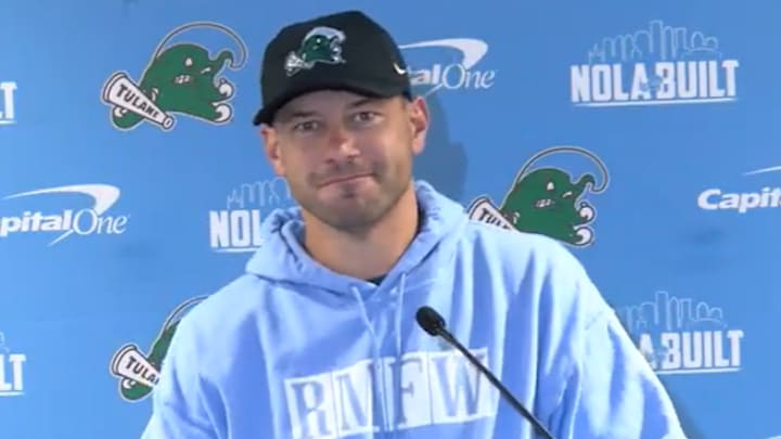 Tulane football coach Jon Sumrall's Sweatshirt Says It All