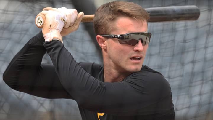 May 26, 2026; Pittsburgh, Pennsylvania, USA; Pittsburgh Pirates outfielder Jake Mangum (28) in the batting cage before the game against the Chicago Cubs at PNC Park. Mandatory Credit: Charles LeClaire-Imagn Images May 26, 2026; Pittsburgh, Pennsylvania, USA; Pittsburgh Pirates outfielder Jake Mangum (28) in the batting cage before the game against the Chicago Cubs at PNC Park. Mandatory Credit: Charles LeClaire-Imagn Images