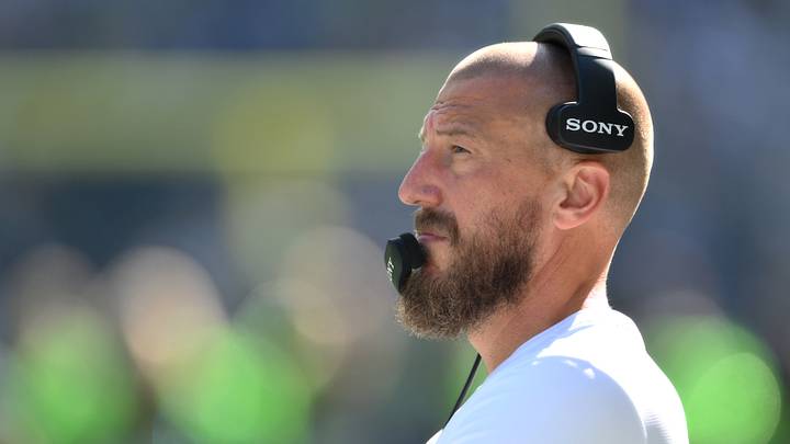  Seattle Seahawks offensive coordinator Brian Fleury is seen prior to the game against the Los Angeles Chargers 