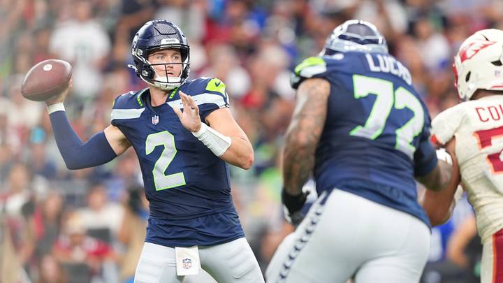 Sep 20, 2026; Glendale, Arizona, USA; Seattle Seahawks quarterback Drew Lock (2) throws in the second half against the Arizona Cardinals at State Farm Stadium. Mandatory Credit: Joe Camporeale-Imagn Images Sep 20, 2026; Glendale, Arizona, USA; Seattle Seahawks quarterback Drew Lock (2) throws in the second half against the Arizona Cardinals at State Farm Stadium. Mandatory Credit: Joe Camporeale-Imagn Images