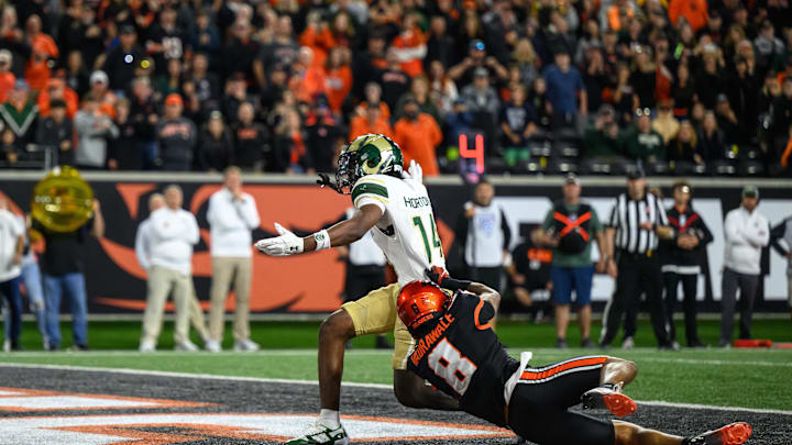Oregon State Beavers defensive back Sailasa Vadrawale III is called for pass interference on Tory Horton Oregon State Beavers defensive back Sailasa Vadrawale III is called for pass interference on Tory Horton