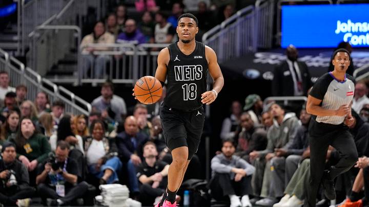 Apr 10, 2026; Milwaukee, Wisconsin, USA; Brooklyn Nets guard Malachi Smith (18) during the game against the Milwaukee Bucks at Fiserv Forum. Mandatory Credit: Jeff Hanisch-Imagn Images Apr 10, 2026; Milwaukee, Wisconsin, USA; Brooklyn Nets guard Malachi Smith (18) during the game against the Milwaukee Bucks at Fiserv Forum. Mandatory Credit: Jeff Hanisch-Imagn Images