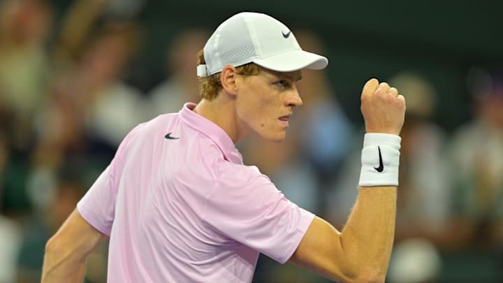 Jannik Sinner after defeating Joao Fonseca at Indian Wells.