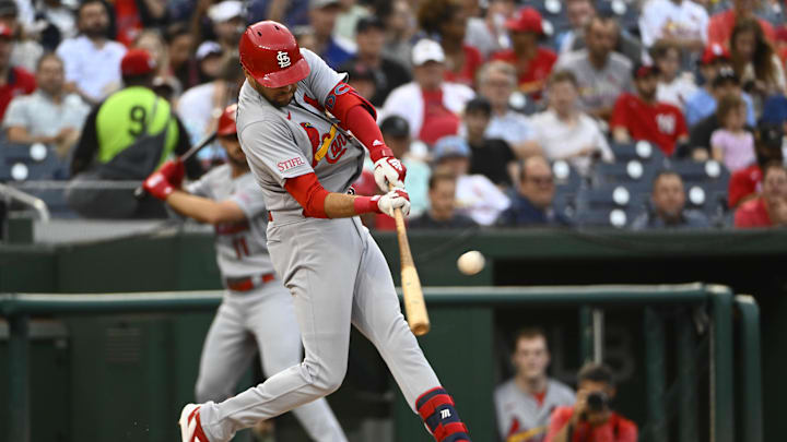 Jun 20, 2023; Washington, District of Columbia, USA; St. Louis Cardinals right fielder Dylan Carlson