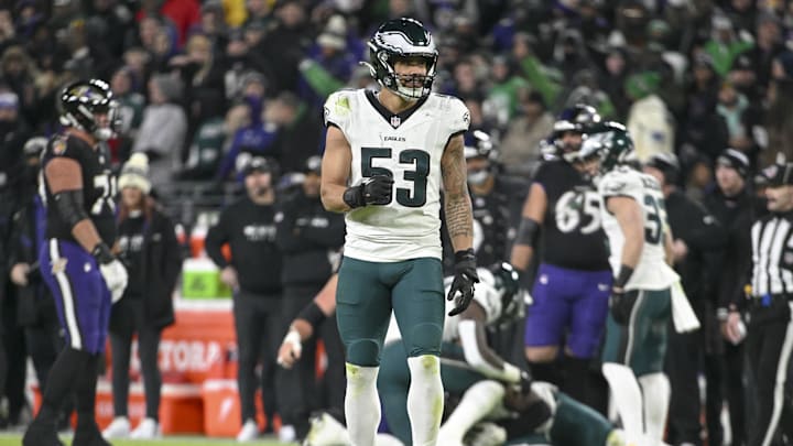 Philadelphia Eagles linebacker Zack Baun.