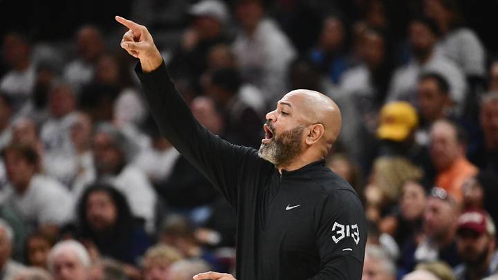 May 11, 2026; Cleveland, Ohio, USA; Detroit Pistons head coach J.B. Bickerstaff reacts during the first half against the Cleveland Cavaliers in game four of the second round of the 2026 NBA Playoffs at Rocket Arena. Mandatory Credit: Ken Blaze-Imagn Images May 11, 2026; Cleveland, Ohio, USA; Detroit Pistons head coach J.B. Bickerstaff reacts during the first half against the Cleveland Cavaliers in game four of the second round of the 2026 NBA Playoffs at Rocket Arena. Mandatory Credit: Ken Blaze-Imagn Images