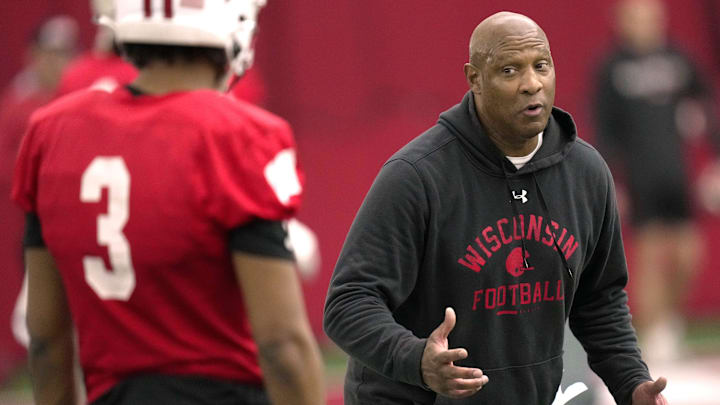 Wisconsin cornerbacks coach Paul Haynes is shown during spring football practice Wednesday, April 23, 2025 in Madison, Wisconsin.

Mark Hoffman/Milwaukee Journal Sentinel
