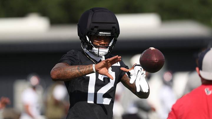 Jul 30, 2026; Houston, Texas, USA; Houston Texans wide receiver Nico Collins (12) during training camp at Houston Methodist Training Center. Mandatory Credit: Troy Taormina-Imagn Images Jul 30, 2026; Houston, Texas, USA; Houston Texans wide receiver Nico Collins (12) during training camp at Houston Methodist Training Center. Mandatory Credit: Troy Taormina-Imagn Images