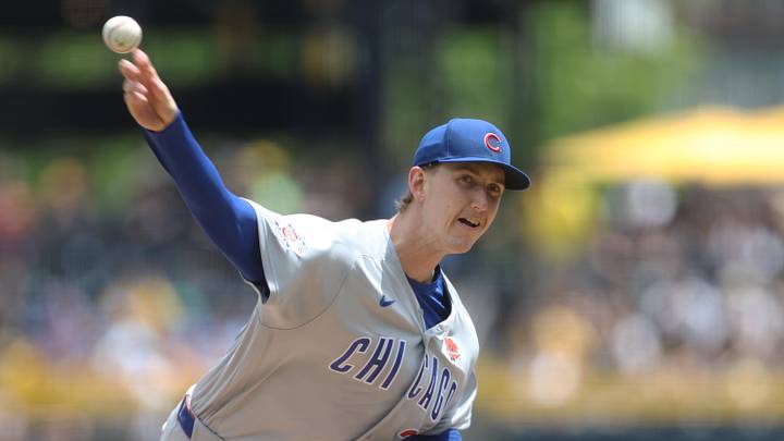 May 25, 2026; Pittsburgh, Pennsylvania, USA; Chicago Cubs starting pitcher Ben Brown (32) throws a pitch against the Pittsburgh Pirates during the first inning at PNC Park. Mandatory Credit: Charles LeClaire-Imagn Images May 25, 2026; Pittsburgh, Pennsylvania, USA; Chicago Cubs starting pitcher Ben Brown (32) throws a pitch against the Pittsburgh Pirates during the first inning at PNC Park. Mandatory Credit: Charles LeClaire-Imagn Images