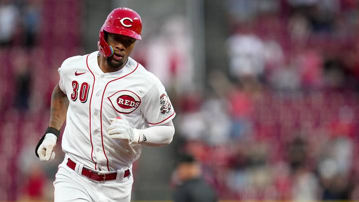 Cincinnati Reds left fielder Will Benson (30) rounds the bases after hitting a two-run home run in the fourth inning of a baseball game against the Minnesota Twins, Monday, Sept. 18, 2023, at Great American Ball Park in Cincinnati. Cincinnati Reds left fielder Will Benson (30) rounds the bases after hitting a two-run home run in the fourth inning of a baseball game against the Minnesota Twins, Monday, Sept. 18, 2023, at Great American Ball Park in Cincinnati.