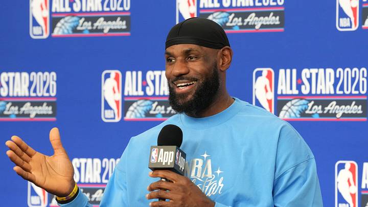 Feb 15, 2026; Inglewood, California, USA; Los Angeles Lakers forward LeBron James (23) speaks in a press conference before the 75th NBA All Star Game at Intuit Dome. Mandatory Credit: Kirby Lee-Imagn Images Feb 15, 2026; Inglewood, California, USA; Los Angeles Lakers forward LeBron James (23) speaks in a press conference before the 75th NBA All Star Game at Intuit Dome. Mandatory Credit: Kirby Lee-Imagn Images