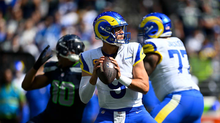 Los Angeles Rams Matthew Stafford, Alaric Jackson v Seattle Seahawks