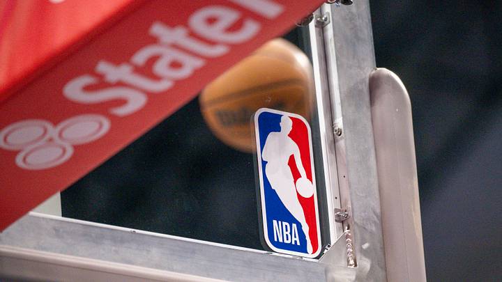 Feb 5, 2026; Dallas, Texas, USA; A view a Wilson NBA basketball and logo during the game between the Mavericks and the Spurs at the American Airlines Center. Mandatory Credit: Jerome Miron-Imagn Images Feb 5, 2026; Dallas, Texas, USA; A view a Wilson NBA basketball and logo during the game between the Mavericks and the Spurs at the American Airlines Center. Mandatory Credit: Jerome Miron-Imagn Images