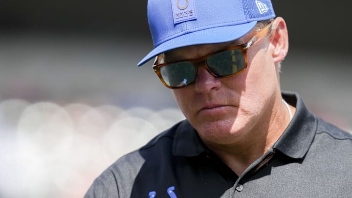 Aug 23, 2025; Cincinnati, Ohio, USA; Indianapolis Colts general manager Chris Ballard leaves the field in the game against the Cincinnati Bengals at Paycor Stadium. Mandatory Credit: Christine Tannous-USAToday Network via Imagn Images Aug 23, 2025; Cincinnati, Ohio, USA; Indianapolis Colts general manager Chris Ballard leaves the field in the game against the Cincinnati Bengals at Paycor Stadium. Mandatory Credit: Christine Tannous-USAToday Network via Imagn Images