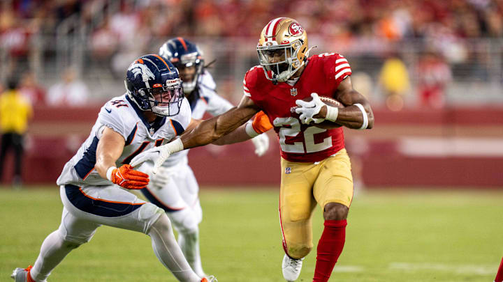 San Francisco 49ers running back Jeremy McNichols (22). San Francisco 49ers running back Jeremy McNichols (22).