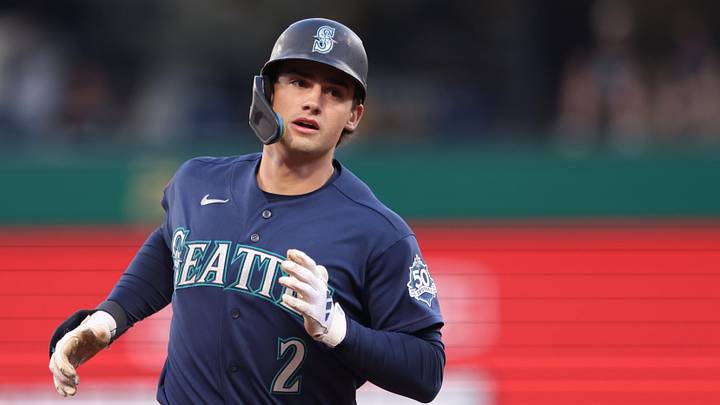 Jun 23, 2026; Pittsburgh, Pennsylvania, USA;  Seattle Mariners second baseman Cole Young (2) circles the bases on a two run home run against the Pittsburgh Pirates during the seventh inning at PNC Park. Mandatory Credit: Charles LeClaire-Imagn Images