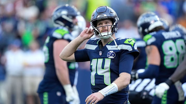 Sam Darnold of the Seattle Seahawks Sam Darnold of the Seattle Seahawks