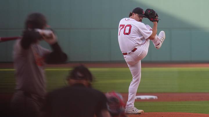 Jun 3, 2026; Boston, Massachusetts, USA; Boston Red Sox pitcher Payton Tolle (70) throws a pitch against the Baltimore Orioles in the first inning at Fenway Park. Mandatory Credit: David Butler II-Imagn Images