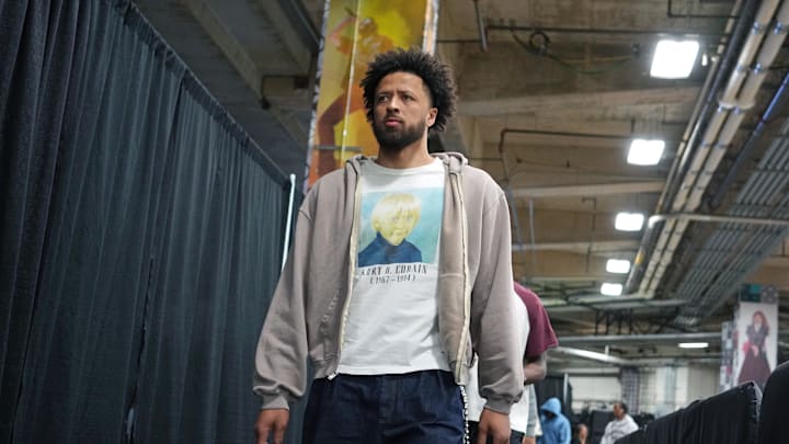 Mar 5, 2026; San Antonio, Texas, USA; Detroit Pistons guard Cade Cunningham (2) enters Frost Bank Center before a game against the San Antonio Spurs. Mandatory Credit: Scott Wachter-Imagn Images