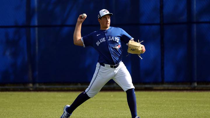 Feb 15, 2025; Dunedin, FL, USA; Toronto Blue Jays pitcher Jake Bloss (39) during spring training workouts at TD Ballpark. Mandatory Credit: Kim Klement Neitzel-Imagn Images Feb 15, 2025; Dunedin, FL, USA; Toronto Blue Jays pitcher Jake Bloss (39) during spring training workouts at TD Ballpark. Mandatory Credit: Kim Klement Neitzel-Imagn Images