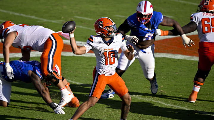 On Monday, Syracuse football head coach Fran Brown was rather blunt about who the team's starting QB will be against Pitt.