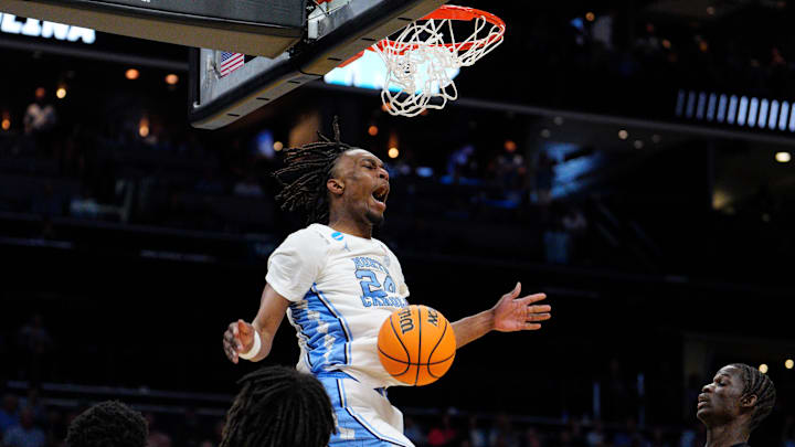 Jae'Lyn Withers completed his outing with a double-double against Wagner in the Round of 64. 