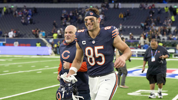 Cole Kmet leaves the field in London feeling a little more upbeat than he and teammates felt Sunday in Washington.