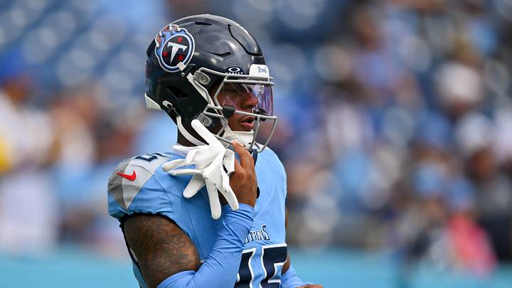 Sep 14, 2025; Nashville, Tennessee, USA; Tennessee Titans cornerback Marcus Harris (26) during pre-game warmups against the Los Angeles Rams at Nissan Stadium. Mandatory Credit: Steve Roberts-Imagn Images Sep 14, 2025; Nashville, Tennessee, USA; Tennessee Titans cornerback Marcus Harris (26) during pre-game warmups against the Los Angeles Rams at Nissan Stadium. Mandatory Credit: Steve Roberts-Imagn Images