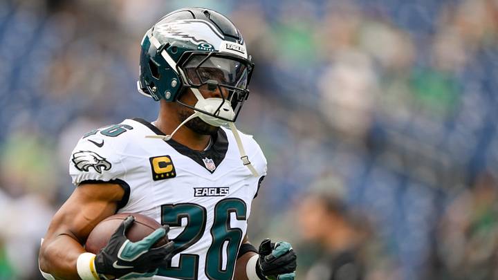 Philadelphia Eagles running back Saquon Barkley. Philadelphia Eagles running back Saquon Barkley.