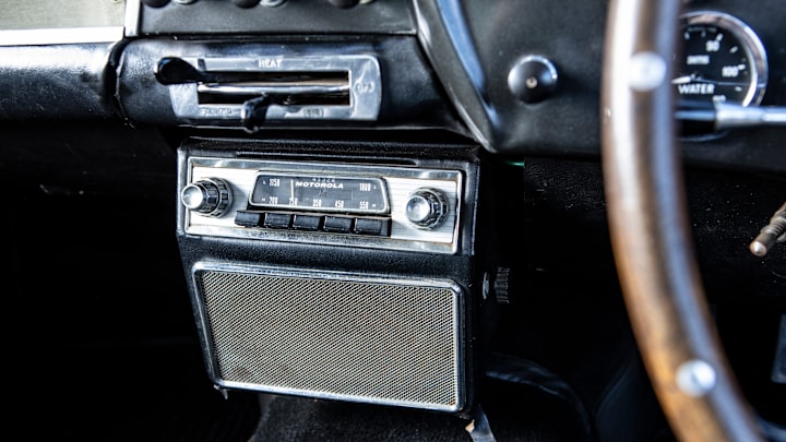 Radio In A 1961 Aston Martin Db4 Gt Swb Lightweight. Creator: Unknown.