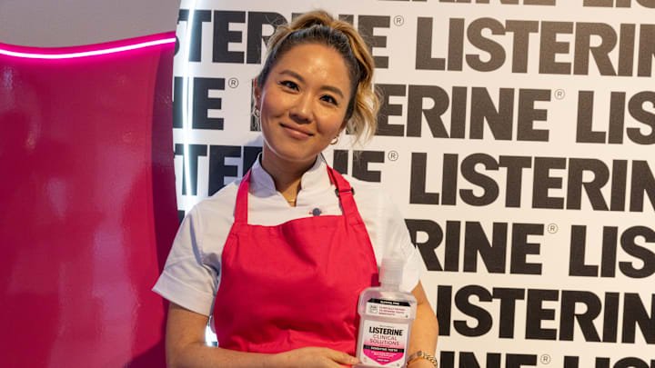 Chef an Entrepreneur Esther Choi joins the launch of Listerine Clinical Solutions Sensitive Teeth mouthwash in New York City