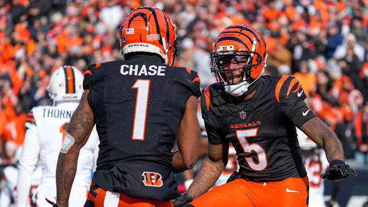 The Bengals have not yet reached longterm deals with Chase or Higgins.