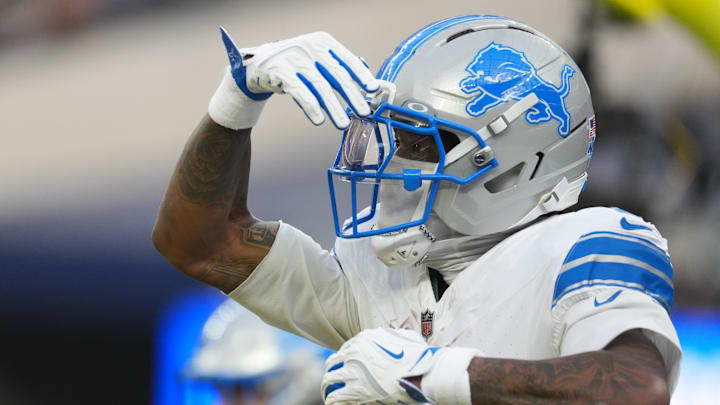 Detroit Lions wide receiver Jameson Williams (1). Detroit Lions wide receiver Jameson Williams (1).