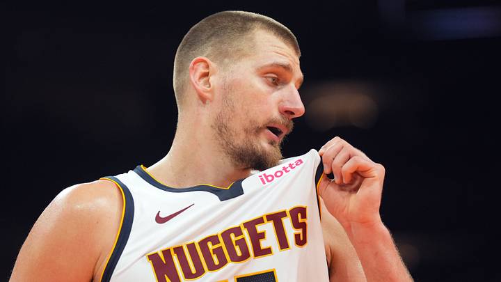 Oct 30, 2026; Phoenix, Arizona, USA; Denver Nuggets center Nikola Jokic (15) looks on against the Phoenix Suns during the second half at Mortgage Matchup Center. Mandatory Credit: Joe Camporeale-Imagn Images Oct 30, 2026; Phoenix, Arizona, USA; Denver Nuggets center Nikola Jokic (15) looks on against the Phoenix Suns during the second half at Mortgage Matchup Center. Mandatory Credit: Joe Camporeale-Imagn Images