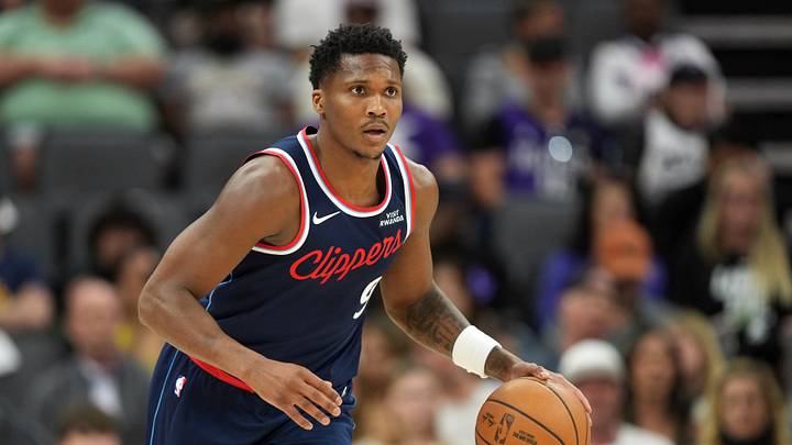 Apr 5, 2026; Sacramento, California, USA; LA Clippers guard Bennedict Mathurin (9) during the fourth quarter against the Sacramento Kings at Golden 1 Center. Mandatory Credit: Darren Yamashita-Imagn Images