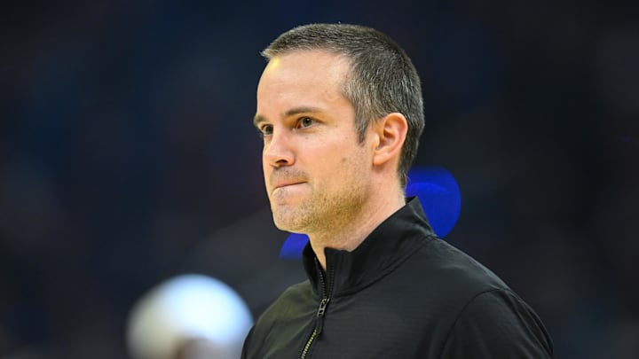 Nov 4, 2025; San Francisco, California, USA; Phoenix Suns head coach Jordan Ott looks on against the Golden State Warriors in the first quarter at Chase Center. Mandatory Credit: Eakin Howard-Imagn Images