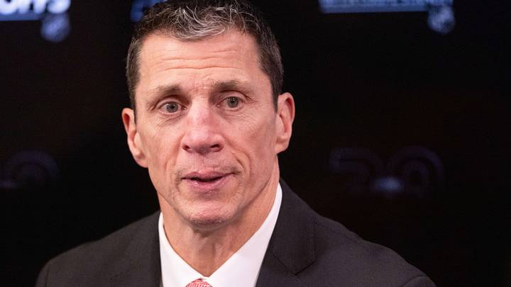 Apr 23, 2026; Ottawa, Ontario, CAN; Carolina Hurricanes head coach Rod Brind'Amour speaks to the media follwing the team win against the Ottawa Senators in game three of the first round of the 2026 Stanley Cup Playoffs at the Canadian Tire Centre. Mandatory Credit: Marc DesRosiers-Imagn Apr 23, 2026; Ottawa, Ontario, CAN; Carolina Hurricanes head coach Rod Brind'Amour speaks to the media follwing the team win against the Ottawa Senators in game three of the first round of the 2026 Stanley Cup Playoffs at the Canadian Tire Centre. Mandatory Credit: Marc DesRosiers-Imagn