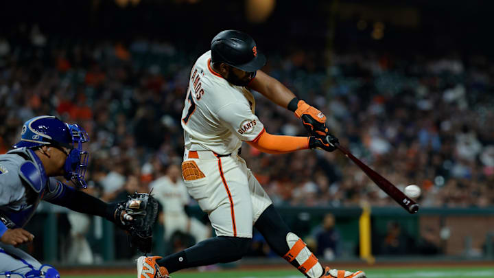 San Francisco Giants left fielder Heliot Ramos San Francisco Giants left fielder Heliot Ramos
