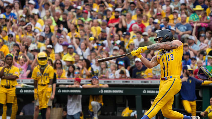 The Savannah Bananas played the Texas Tailgaters at Great American Ballpark on Friday June 13, 2025. The game included music, dancing, non-baseball games, backflips and featured Reds players like Todd Frazier, Bronson Arroyo and Sean Casey. The Bananas will play the Texas Tailgaters again on Saturday to a packed Great American Ballpark.