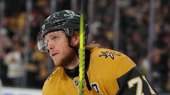 May 26, 2026; Las Vegas, Nevada, USA; Vegas Golden Knights center William Karlsson (71) warms up before a game against the Colorado Avalanche in game four of the Western Conference Final of the 2026 Stanley Cup Playoffs at T-Mobile Arena. Mandatory Credit: Stephen R. Sylvanie-Imagn Images May 26, 2026; Las Vegas, Nevada, USA; Vegas Golden Knights center William Karlsson (71) warms up before a game against the Colorado Avalanche in game four of the Western Conference Final of the 2026 Stanley Cup Playoffs at T-Mobile Arena. Mandatory Credit: Stephen R. Sylvanie-Imagn Images