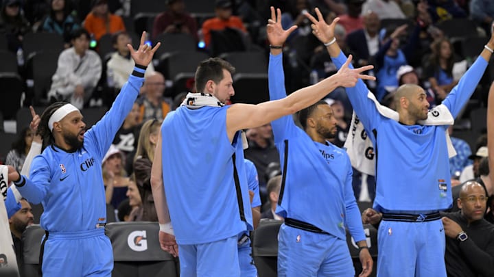 Mar 21, 2025; Inglewood, California, USA; The Los Angeles Clippers bench reacts during the second half against the Memphis Grizzlies at Intuit Dome. Mandatory Credit: Jayne Kamin-Oncea-Imagn Images Mar 21, 2025; Inglewood, California, USA; The Los Angeles Clippers bench reacts during the second half against the Memphis Grizzlies at Intuit Dome. Mandatory Credit: Jayne Kamin-Oncea-Imagn Images