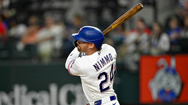 Texas Rangers right fielder Brandon Nimmo. Credit: Jerome Miron-Imagn Images Texas Rangers right fielder Brandon Nimmo. Credit: Jerome Miron-Imagn Images