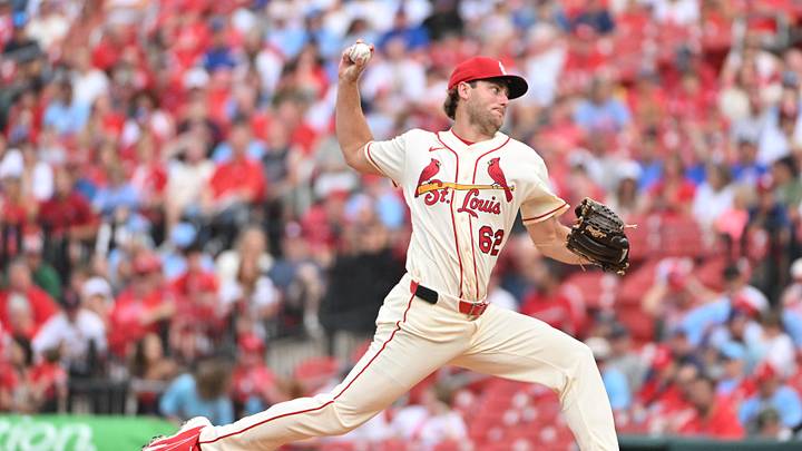 May 30, 2026; St. Louis, Missouri, USA; St. Louis Cardinals pitcher Kyle Leahy (62) delivers against the Chicago Cubs during the first inning at Busch Stadium. Mandatory Credit: Jeff Le-Imagn Images May 30, 2026; St. Louis, Missouri, USA; St. Louis Cardinals pitcher Kyle Leahy (62) delivers against the Chicago Cubs during the first inning at Busch Stadium. Mandatory Credit: Jeff Le-Imagn Images